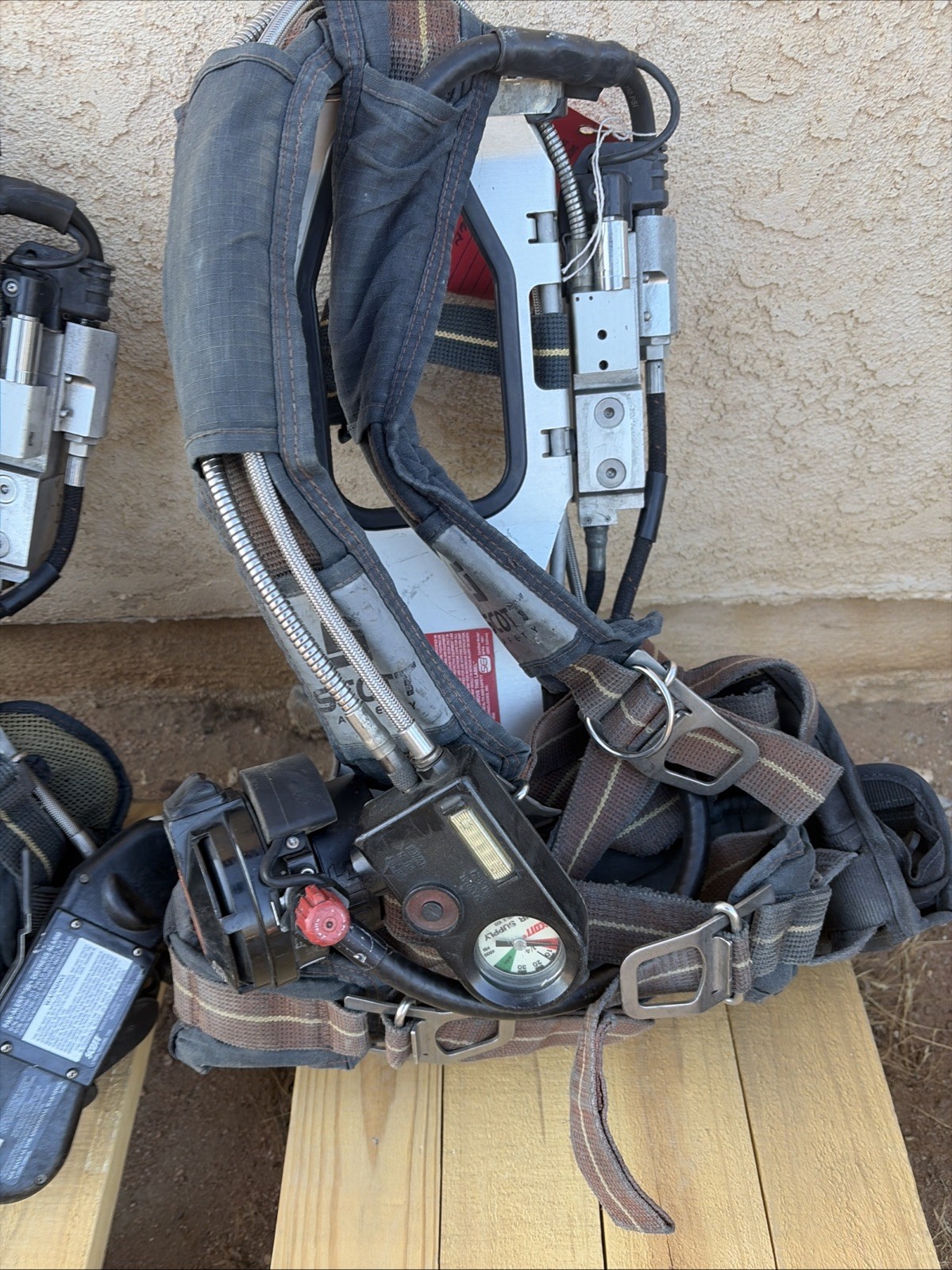 3 Scott 4.5 Harness AirPak Plus EZ Flo Air Supply Firefighter For Parts Repair