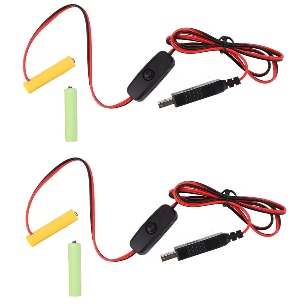 2X AAA Eliminator Cable Dummy-Battery Power Cord Replacement For 3V/4.5V/6V NEW