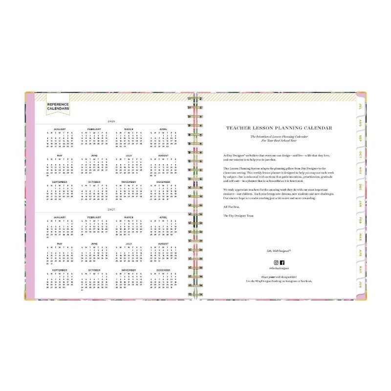Blue Sky 8.5″x11″ 2026-2027 Weekly/Monthly Day Designer Teacher Lesson Planner