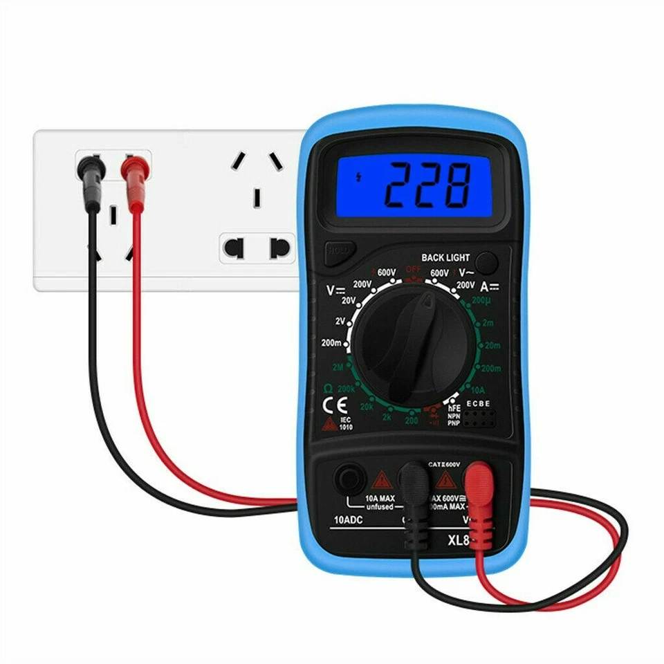 Digital Multimeter AC DC Voltmeter Ammeter Ohmmeter Volt Tester Meter XL830L USA