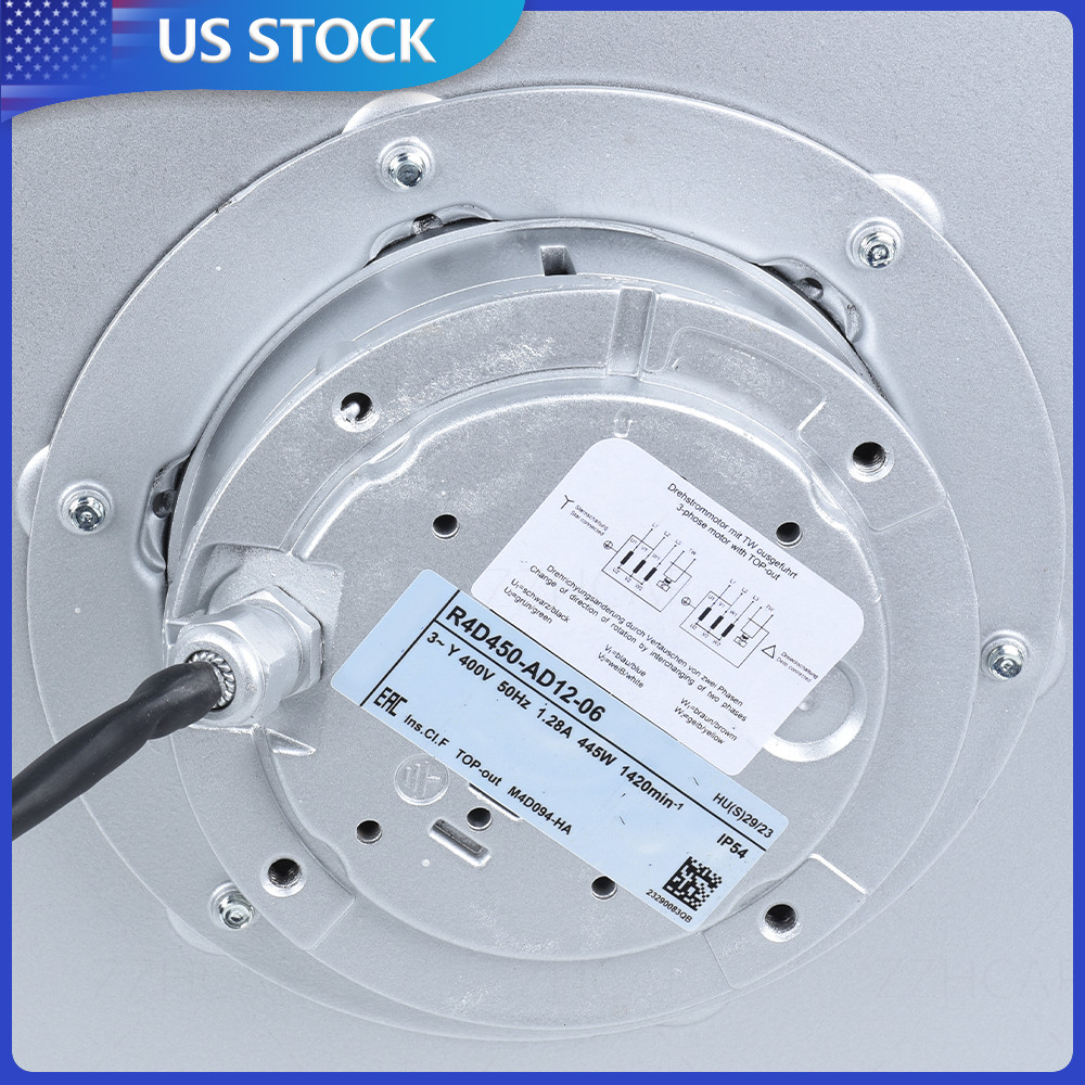 Fit EBMPAPST 400V 50Hz 1.28A 445W 1420min Centrifugal Fan R4D4-AD12-06