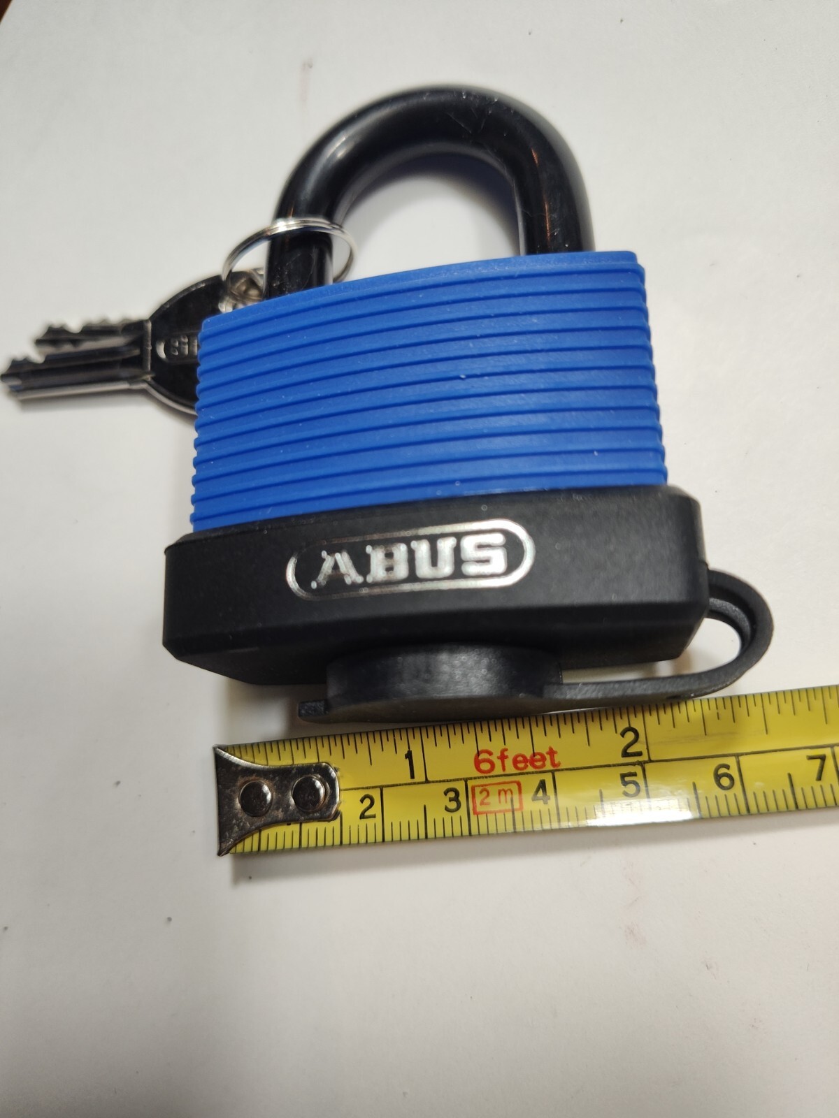 ABUS 70IB/50 MK KD Keyed Padlock, 59/64 in,Rectangle,Blue 5UKK2