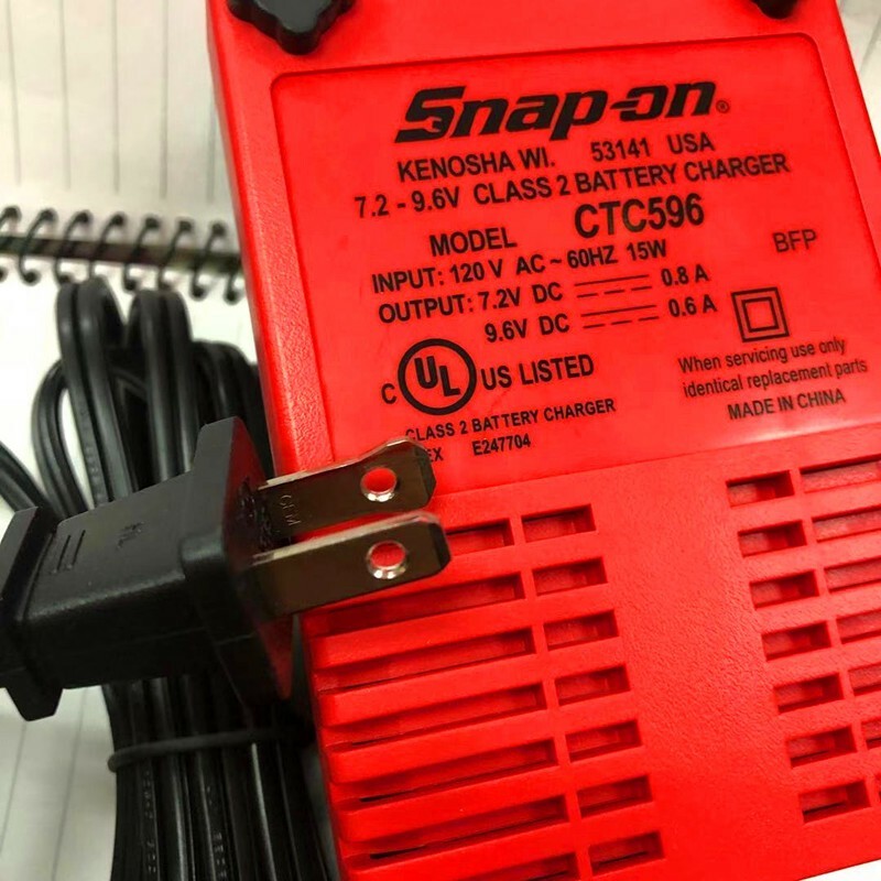 NEW 1PCS SNAP-ON CTC596 CTC-596 Battery Charger Input AC 120V Output 7.2v-9.6v
