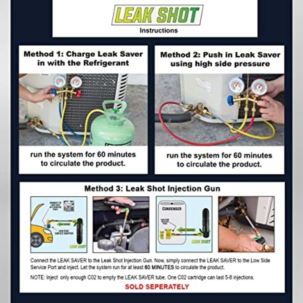 Leak Saver Direct Inject Refrigerant Leak Sealer 3 Pack HVAC & Automotive