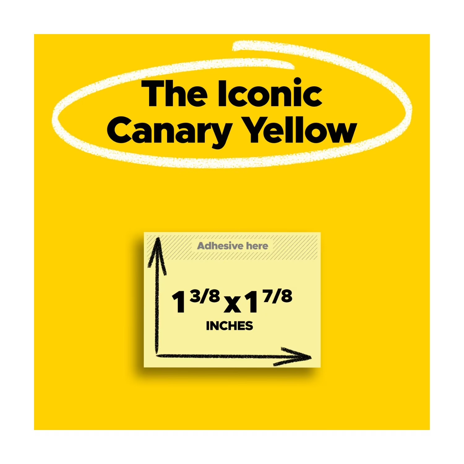 Post-It Notes Value Pack 1.5 in x 2 in Canary Yellow 100 Sheets/Pad 24 Pads 2400