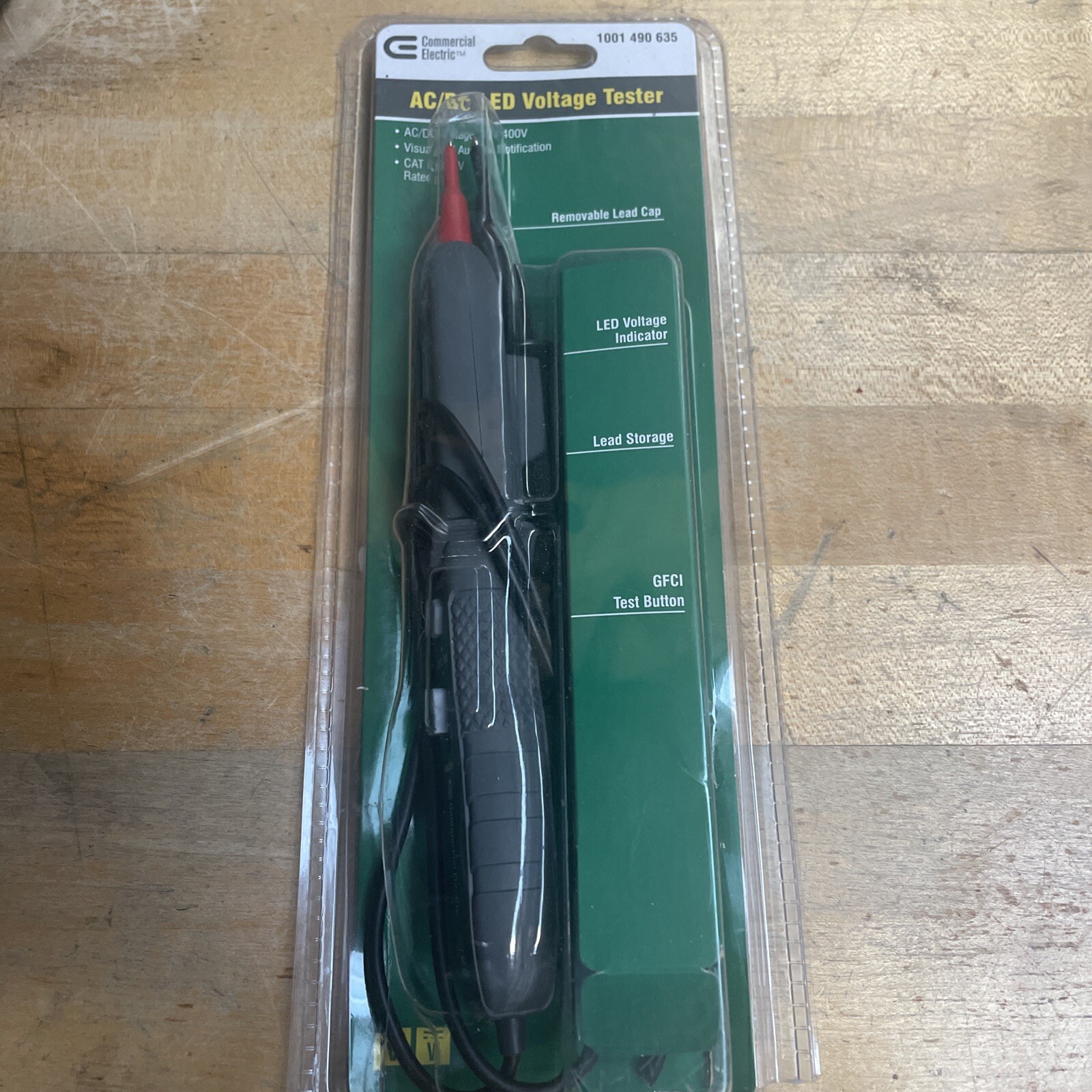 Voltage Tester AC/DC 400 Volt GFCI Circuit w LED Audible Alert – New Open Box