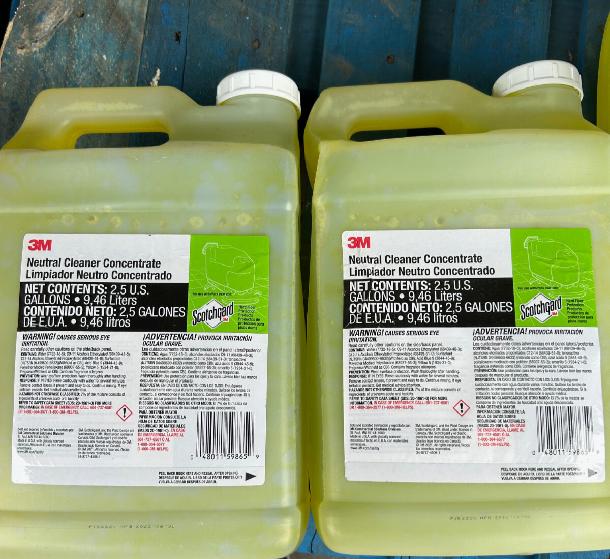 3M Neutral Cleaner Concentrate 2x 2.5 gallons 8659 ScotchGard hard floor protect