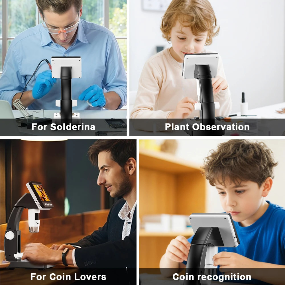 1000X Digital Microscope 4.3in LCD 1080P Coin Soldering Electronic Repair