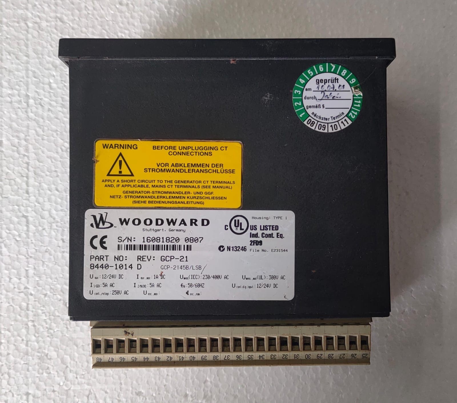 WOODWARD GCP-20 Genset Control REV: GCP-21 P/n: 8440-1014 (No visible scratch)