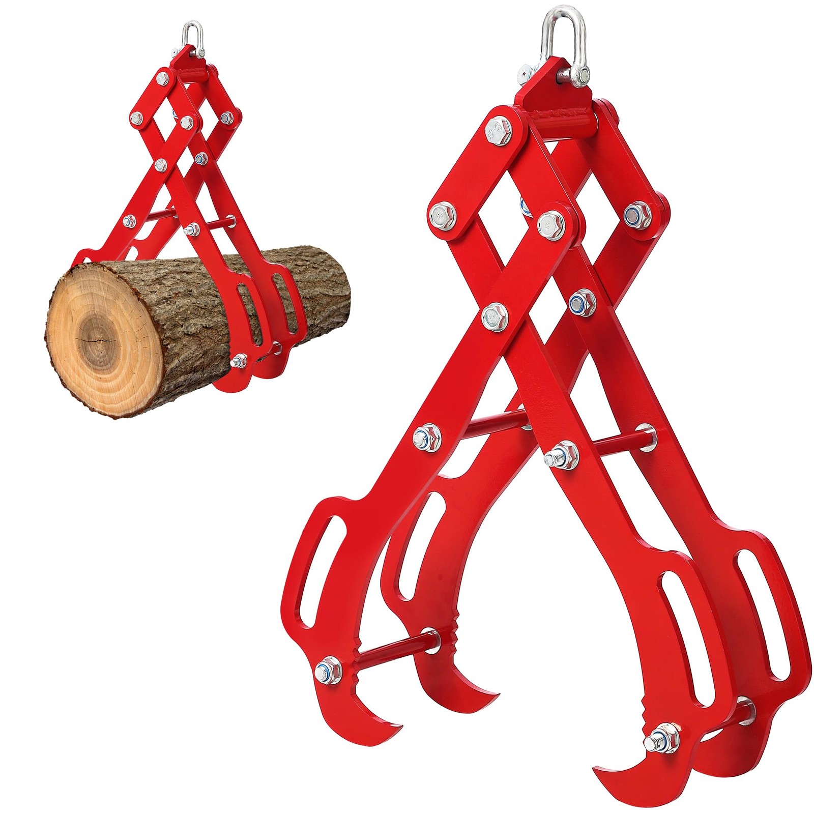 Felling Grabber Timber Claw Log Lifting Tongs 18/28/36″ 2/4 Claw Swivel Grapple