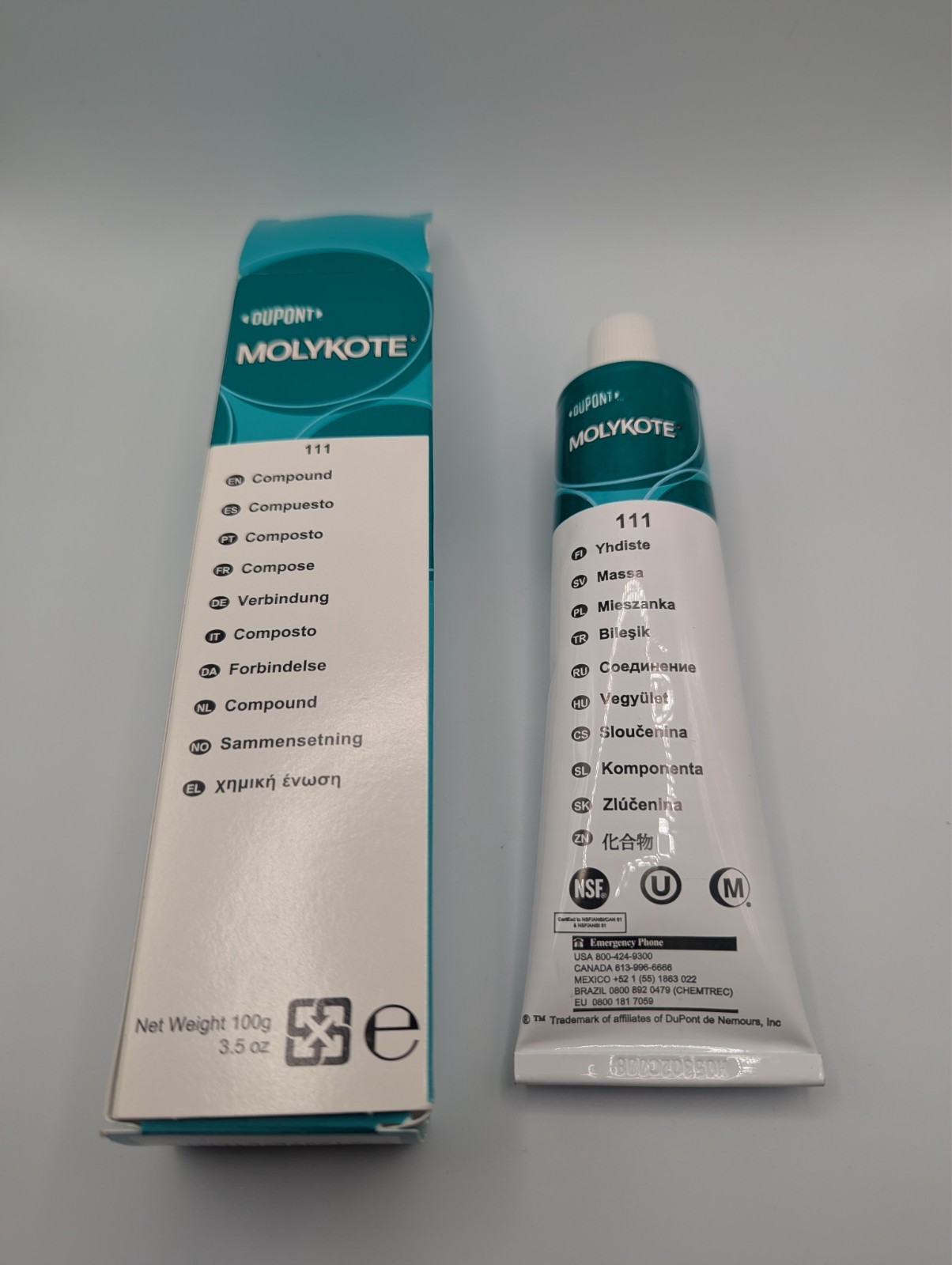 New Dow Corning Molykote 111 Compound Silicon Grease 100 Gram Tube. Exp 01/17/31