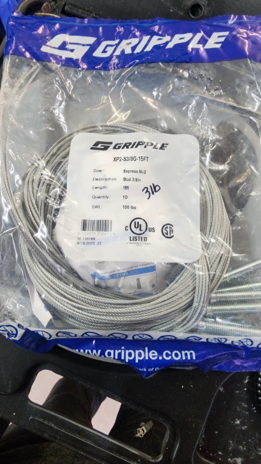 Gripple XP2-S3/8G-15FT