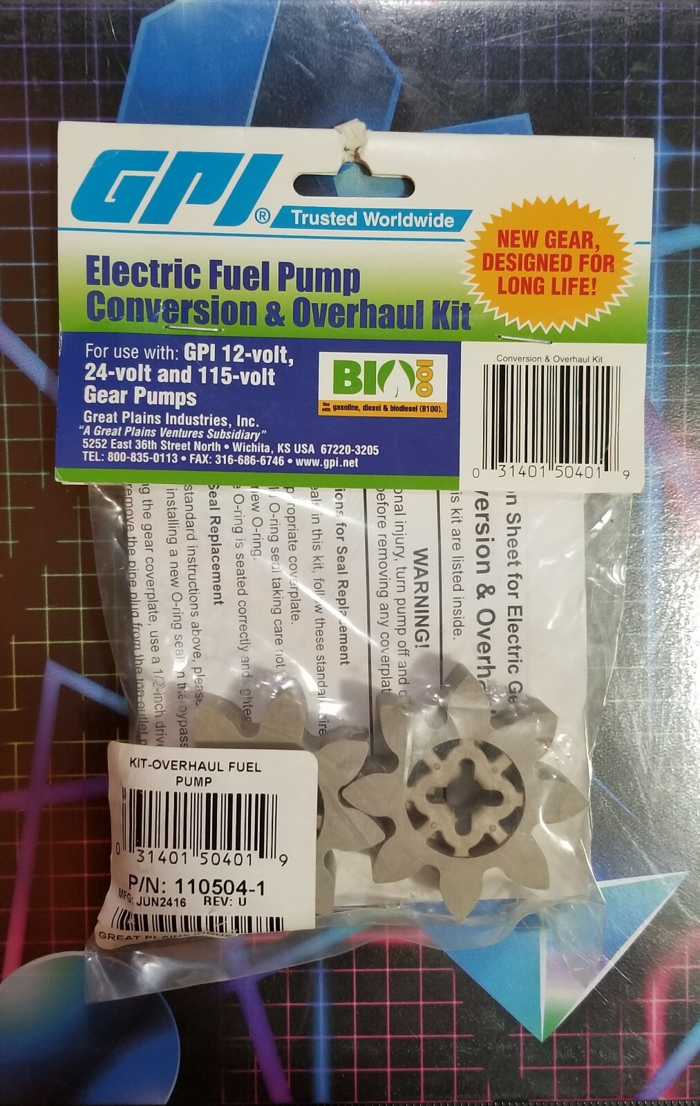 GPI FUEL PUMP OVERHAUL & CONVERSION KIT 110504-1 BRAND NEW IN PACKAGE FREE S/H