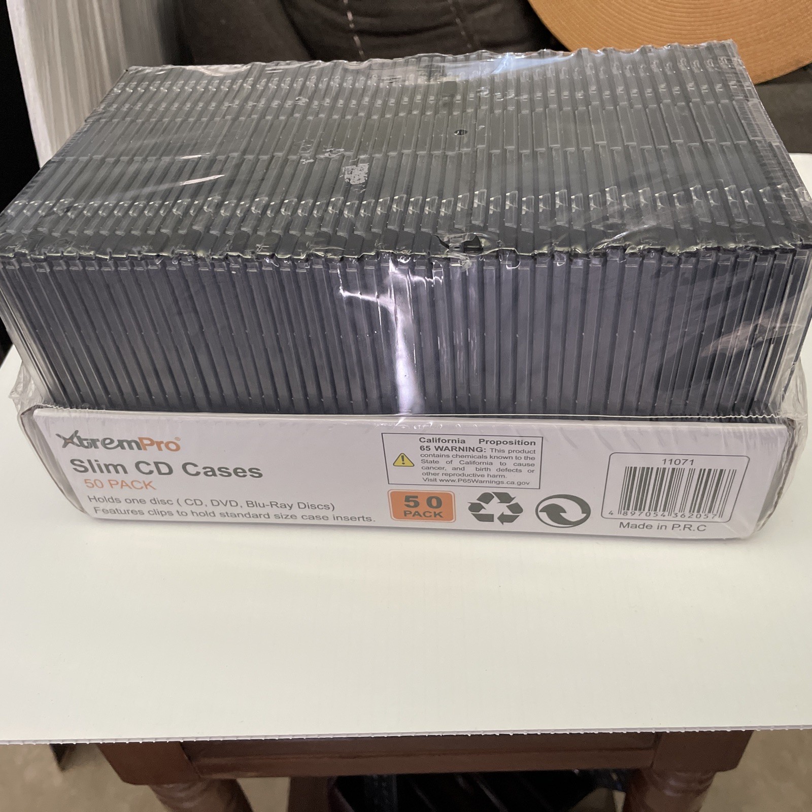 NEW XtremPro 50 Pack Slim Jewel Cases for CD DVD Blu-Ray Discs/Plastic