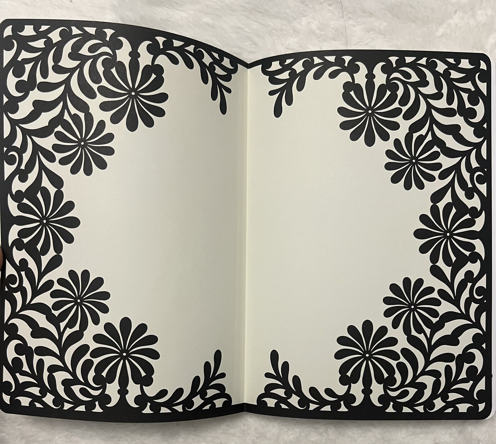 Luxe Lace Black Border Laser Cut Journal