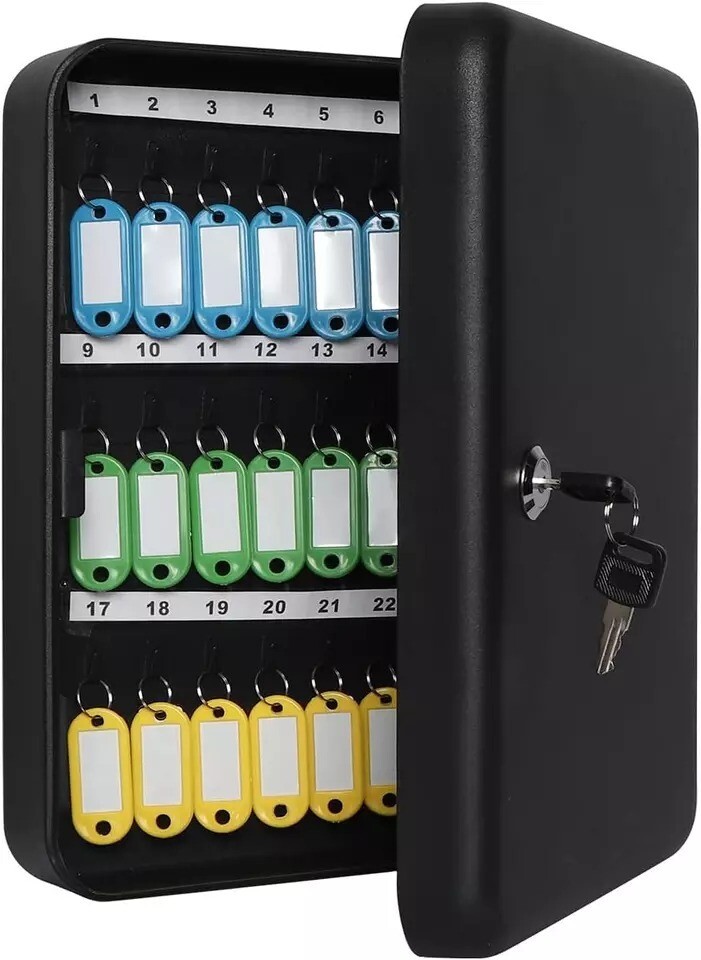 Key Cabinet Wall Mount Key Lock Box with Key Management Locking Key Organizer
