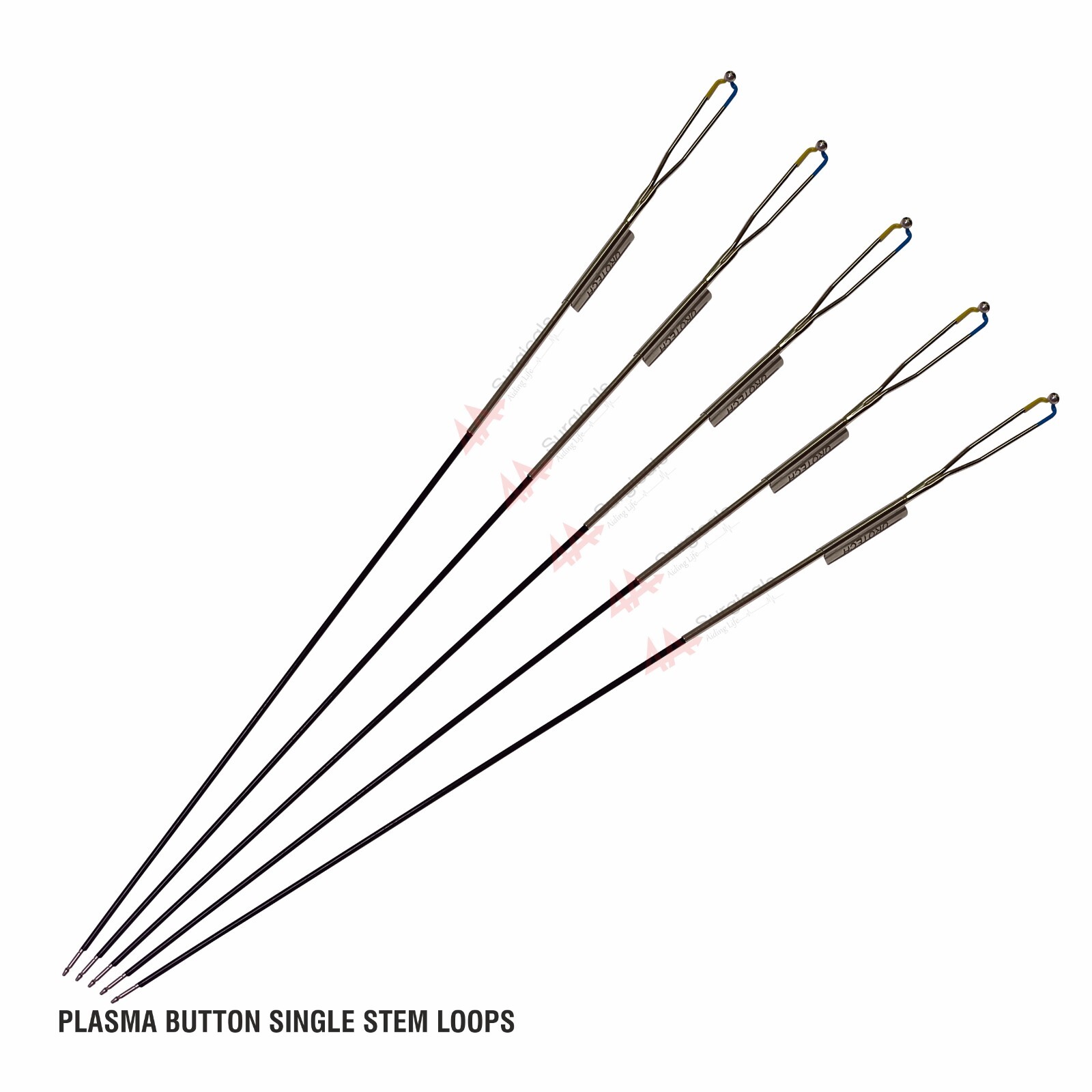 4A Storz Plasma Bipolar Button Single Stem set of 5 loops