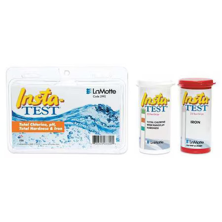 Insta-Test 2992 Test Strips, 4 In.L., Iron, Hardness, Pk50