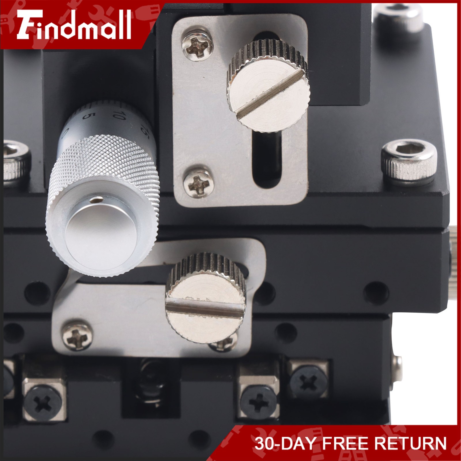 Findmall XYZR 4 Axis Manual Positioning Stage 60x60mm Tuning Sliding Table