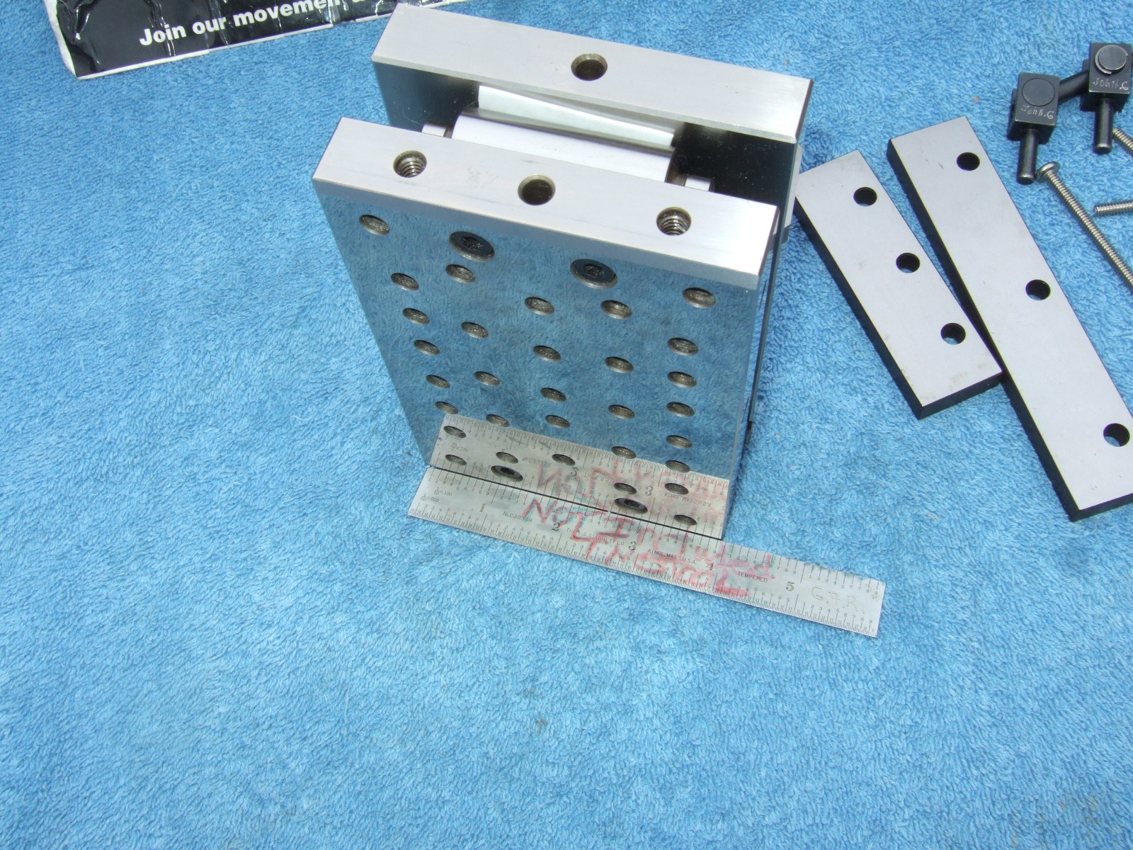 HERMANN SCHMIDT PNM4X6 Single Angle Adjustable Sine Plate Used $1150 WHEN NEW QA