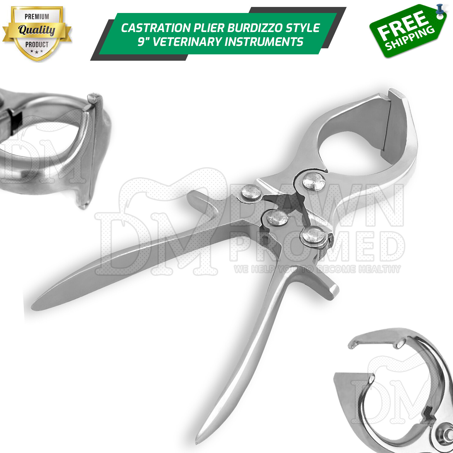 New Castration Plier, Burdizzo Style, Stainless Steel 9″ Veterinary Instruments