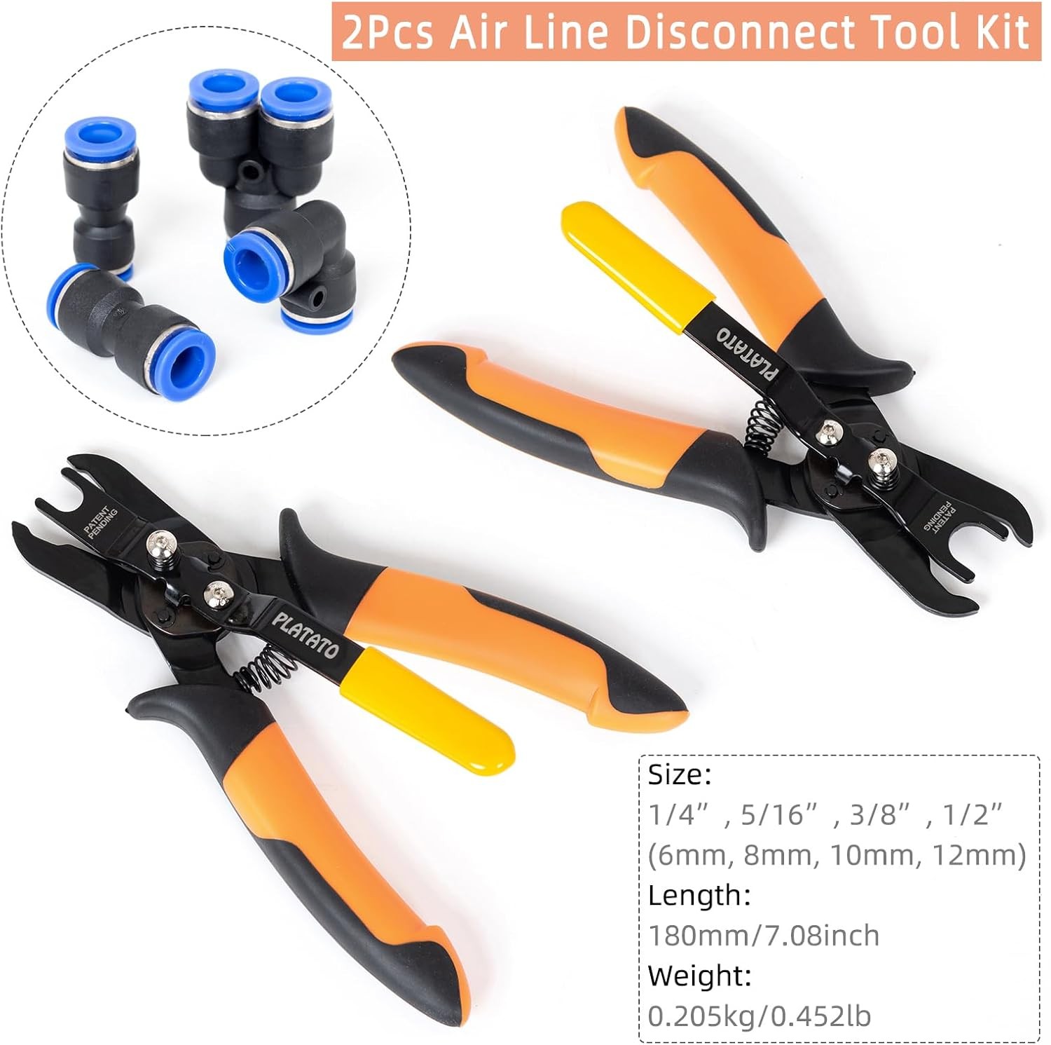 Air Line Disconnect Pliers Kit 1/4 5/16 3/8 1/2