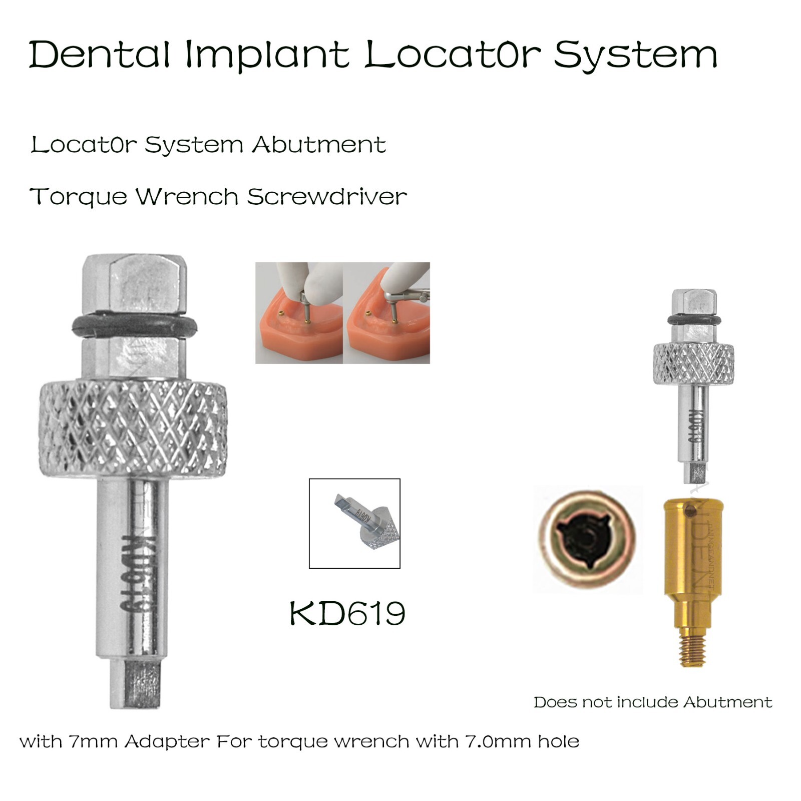 Implant Locator Abutment Driver For Manual Hiossen Osstem Torque Wrench Square