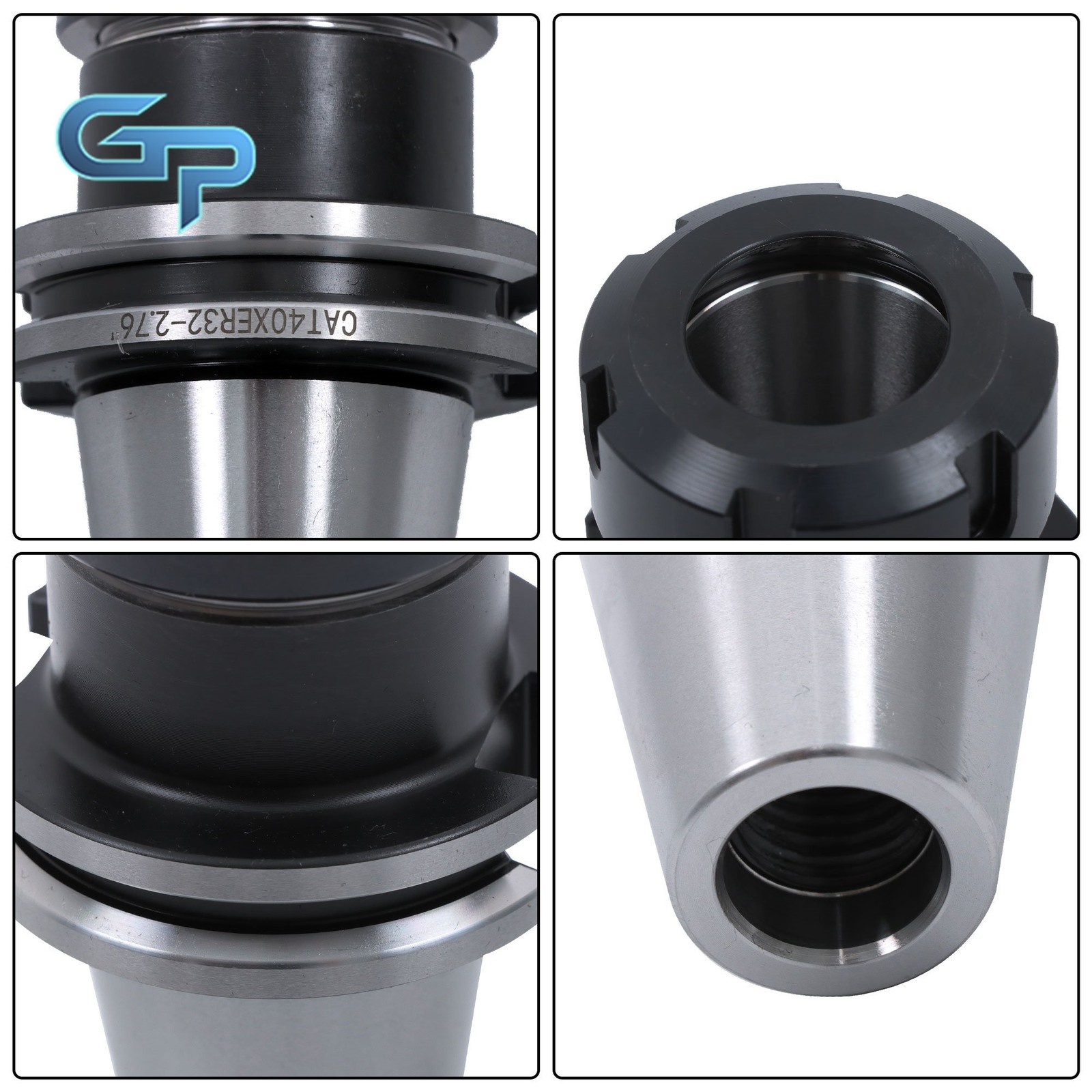 CNC Milling Tool Holder Set 10pcs CAT40 ER32 2.76″ 70mm Chuck