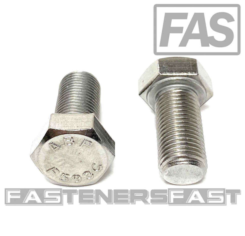 (5) 1/2-20×1 Stainless Steel Hex Cap Screws Hex Bolts (UNF) FINE THREAD