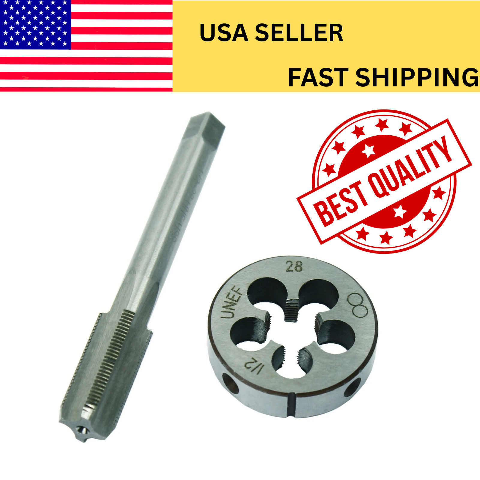 1/2″-28 Tap and Die Set Gunsmithing UNF HSS 1/2″ x 28 22LR 223 5.56 9mm