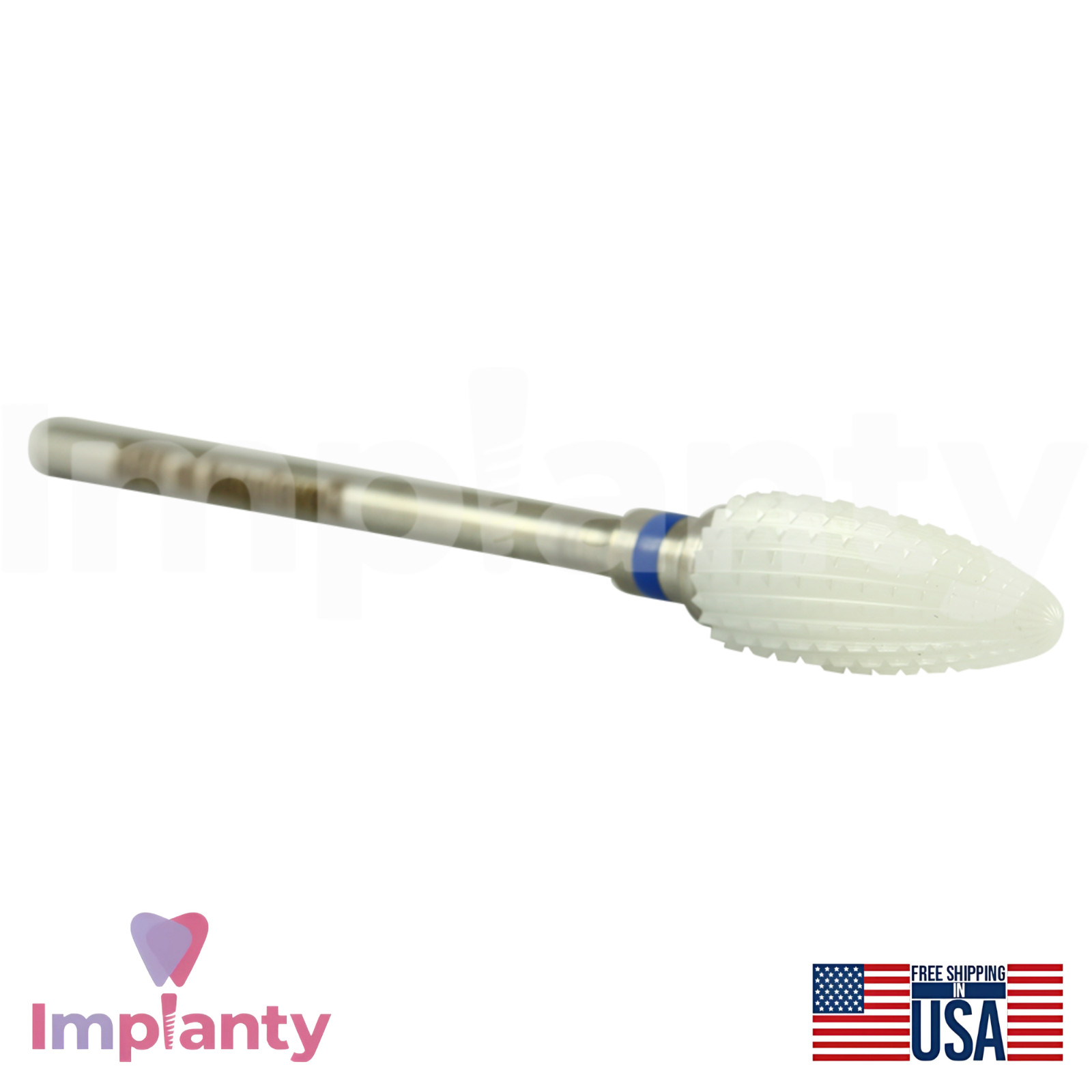 Zirconia Standard Grit Cross Cut BuIIet 6400501 Dental Bur Ø6.0mm x 14.5mm