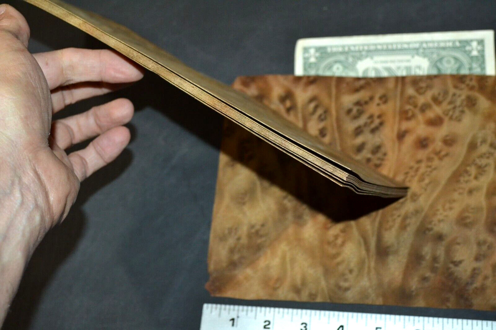 Camphor Burl Raw Wood Veneer Sheet 7 x 12 inches 1/42nd thick 4672-78