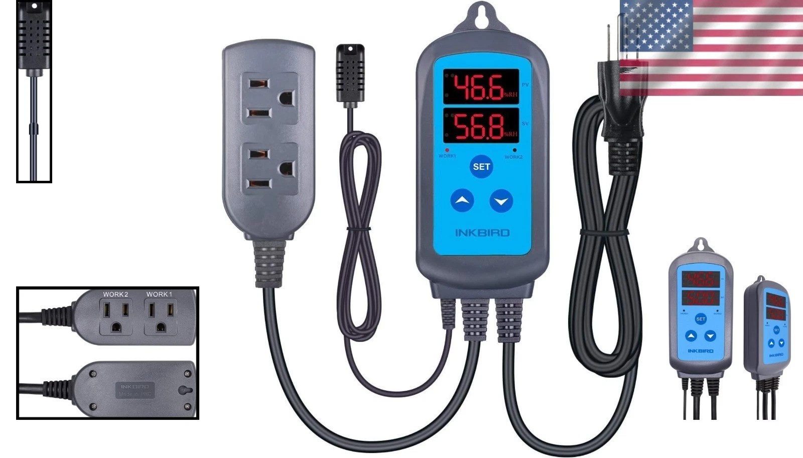 Pre-Wired Humidity Controller for Efficient Greenhouse & Mushrooms – 120V