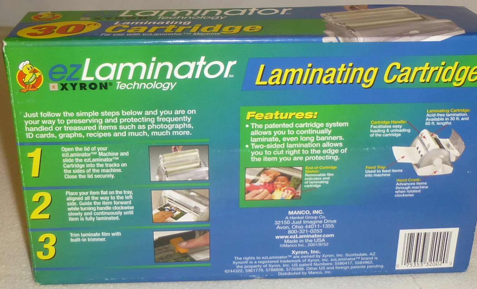 Duck Manco EZ Laminator Xyron Technology 30 Ft Laminating Cartridge Refill NEW