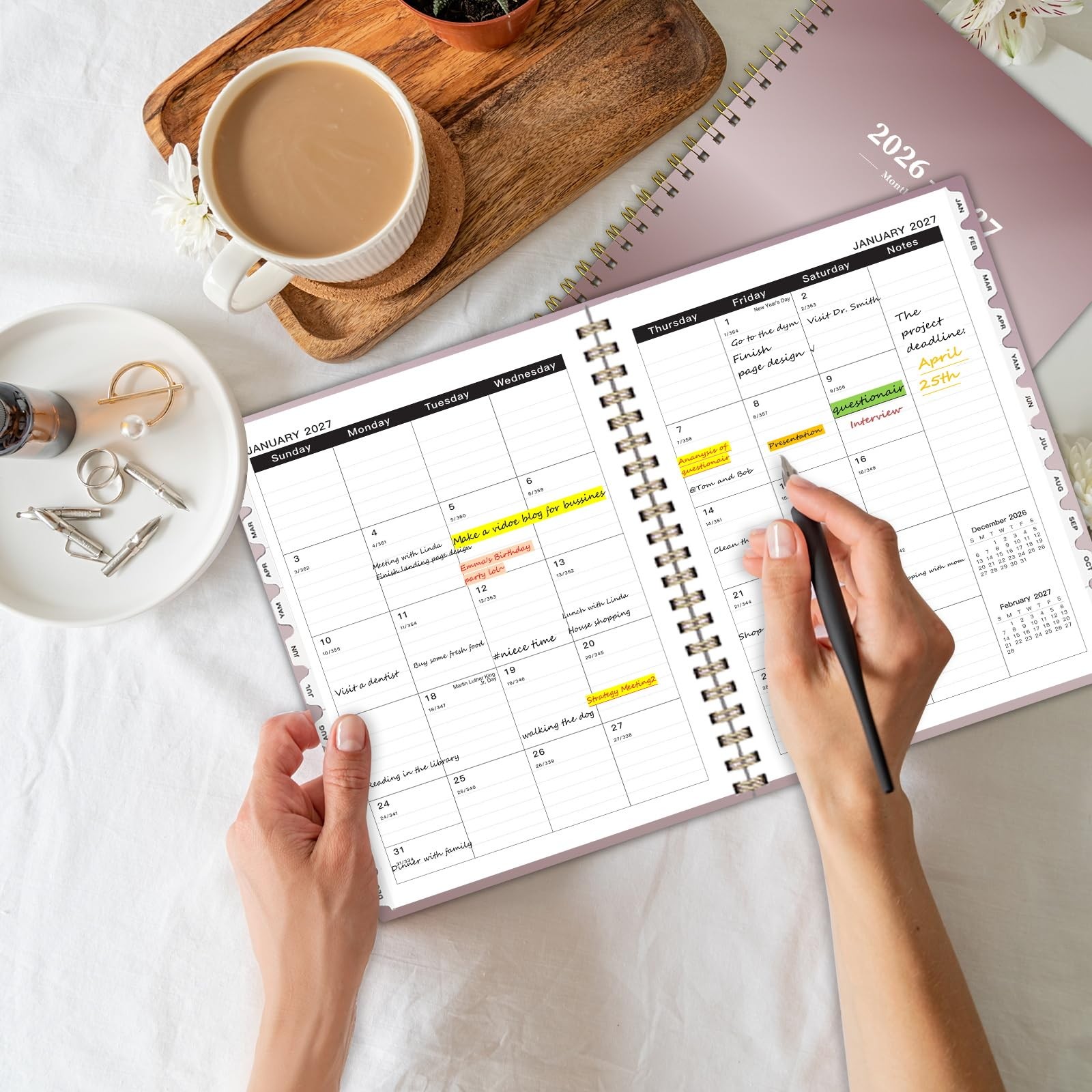 2025-2026 Monthly Planner – 2 Year Monthly Planner, JAN.2025 to DEC.2026, 8.5 x