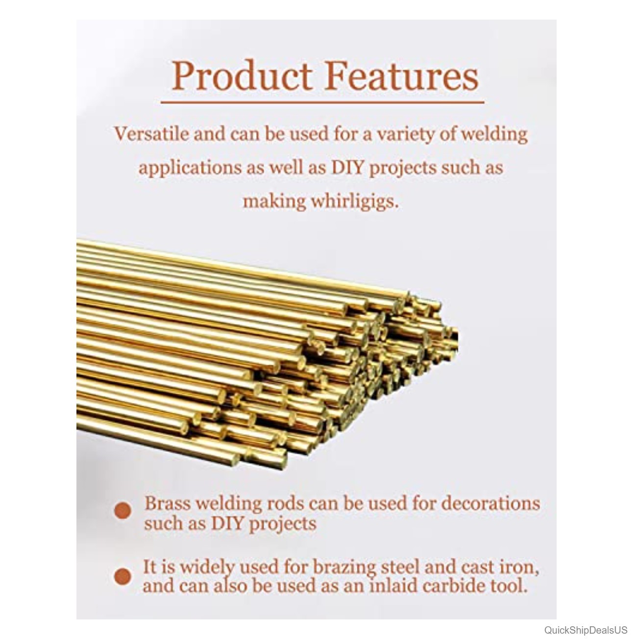 Brass Brazing Rods 25 Pack 1/16 Inch X 9.84 Inch for Copper Steel Welding