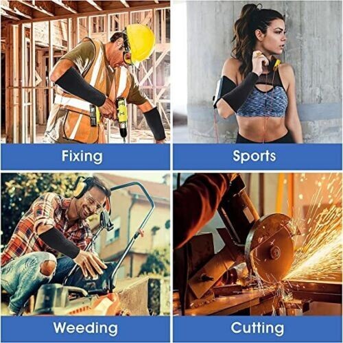 2 Protective Arm Sleeve Cut Heat Resistant Protector Anti Abrasion Safety Work