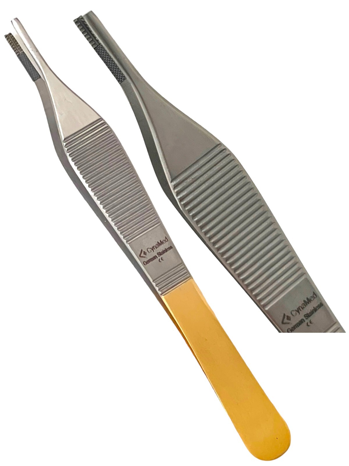 German T/C Adson Tissue Forceps 1×2 Rat Tooth,Brown ,Serrated Teeth Surgical Ins