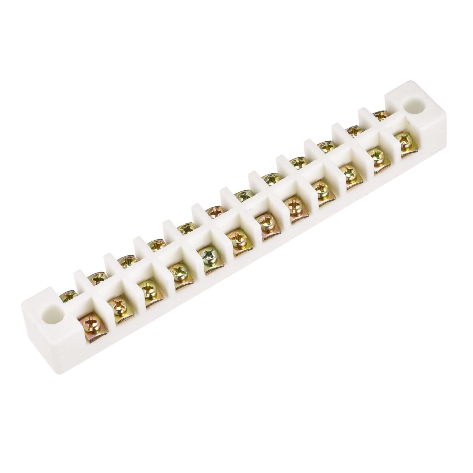 Porcelain Ceramic Terminal Block 12 Way High Temperature 177×23.5x21mm