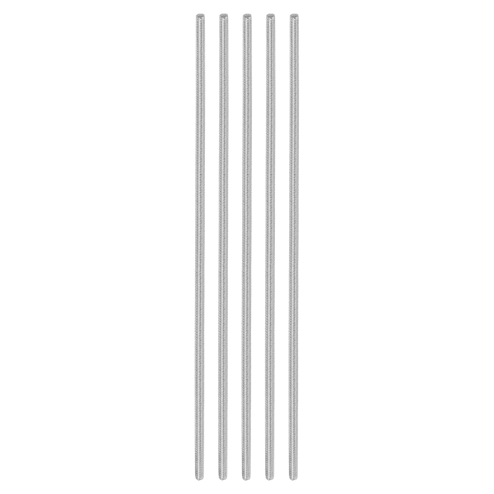 5 PCS M5x300mm Fully Threaded Rods Bars Stud 0.8mm Pitch 304 Stainless Steel