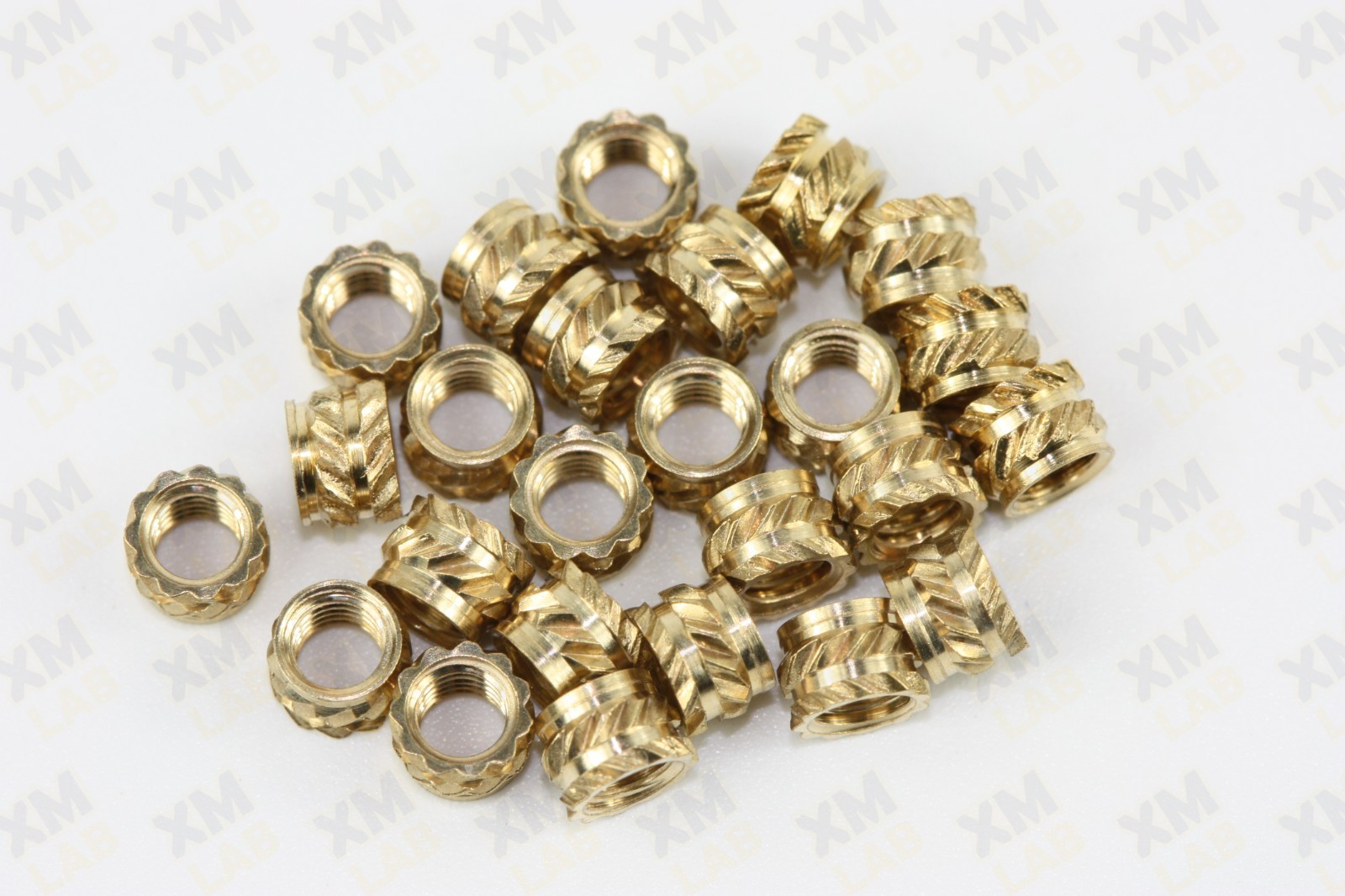 25 Pcs M3 x 3mm Knurled Brass Threaded Heat Set Inserts 3D Printing