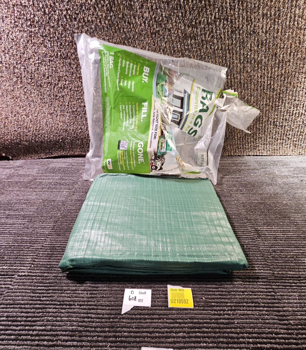 Bagster 3CUYD Trash Container Bag With a Capacity Of Up to 3,300 Pounds, Green