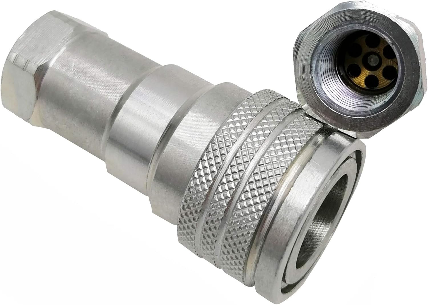 ISO 7241-B 1/4 Inch NPT Quick Disconnect Hydraulic Coupler/Coupling (2 Set)