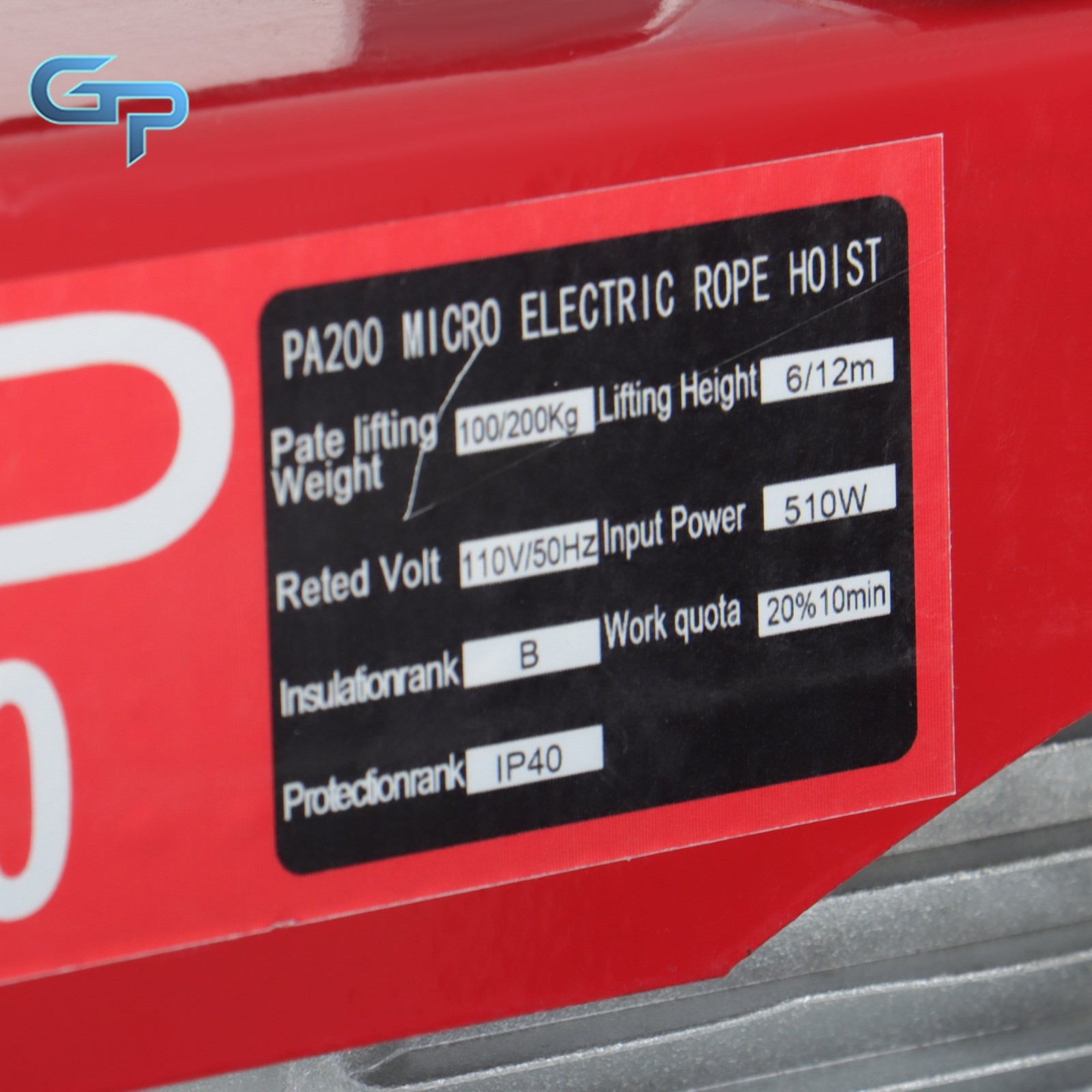 Electric Hoist 110V 440lbs/200kg w/ Safety Brake & 6.6ft Wired Remote Control
