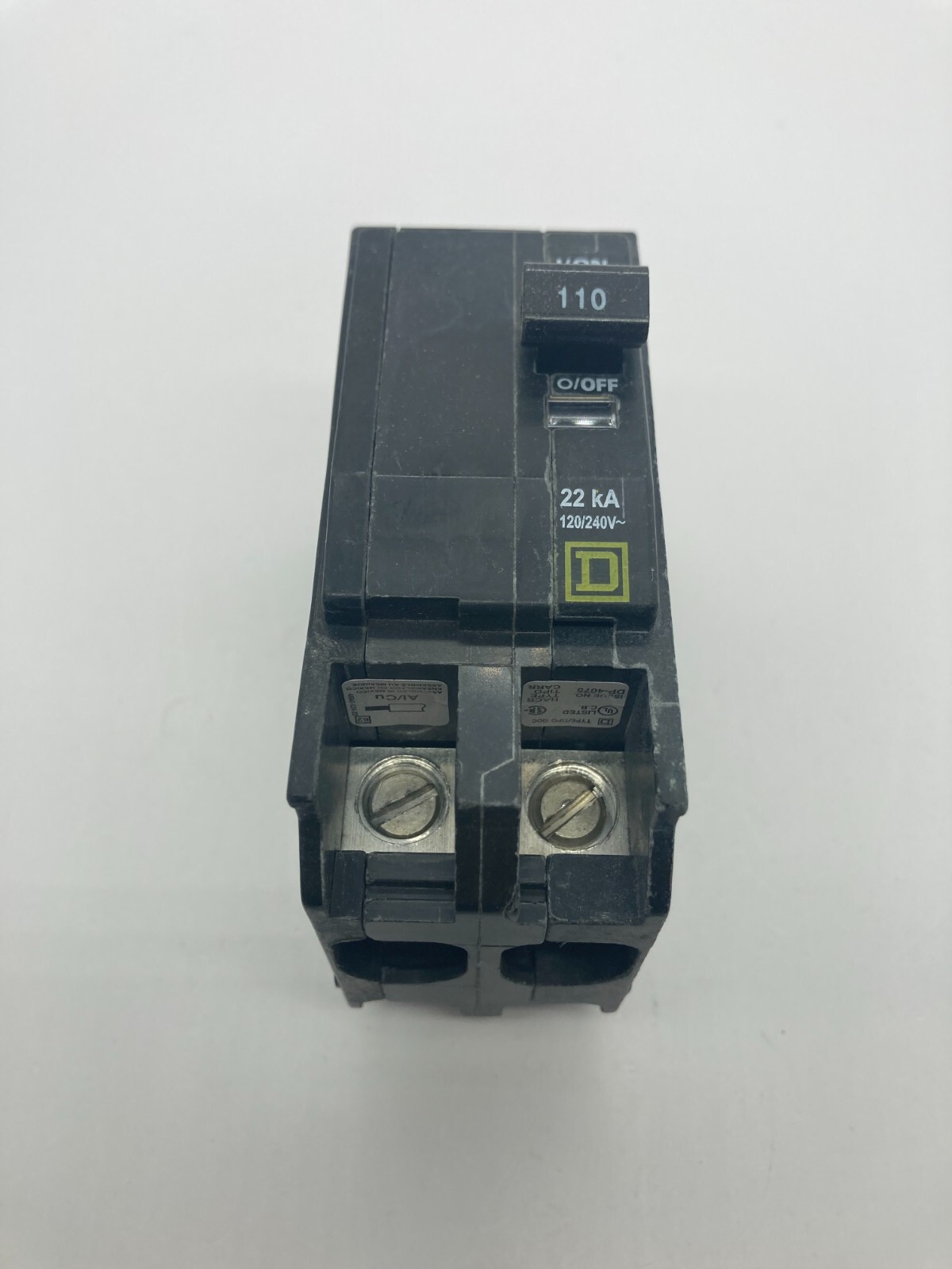 Square D QO2110VH 22K 2 Pole 110 Amp 120 240V AC QO Plug In Main Circuit Breaker