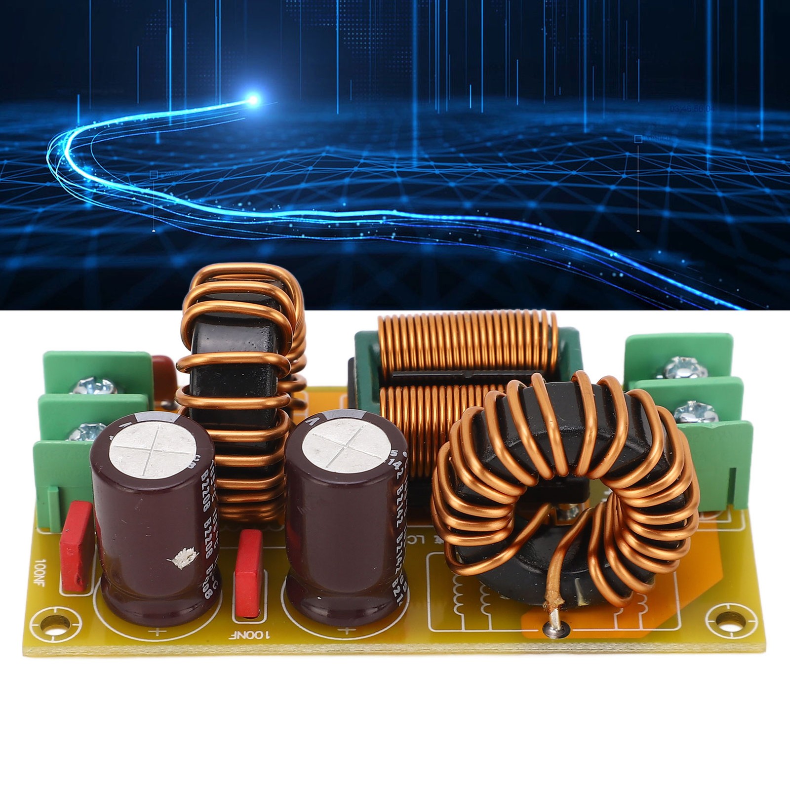 EMI Filter 20A DC Power Supply Filter Board LC Noise Suppressor Passive Fit