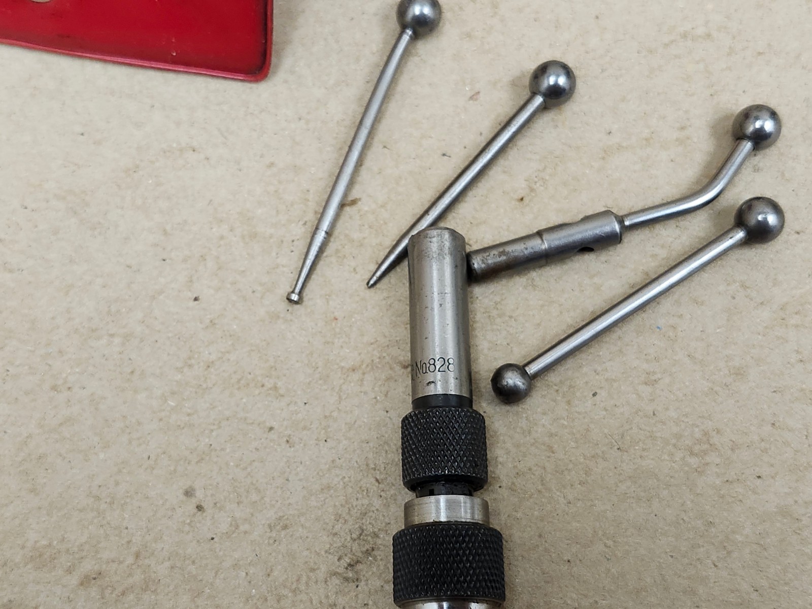 Starrett S-828H Center Finder Complete. 5 Pc Set With Case