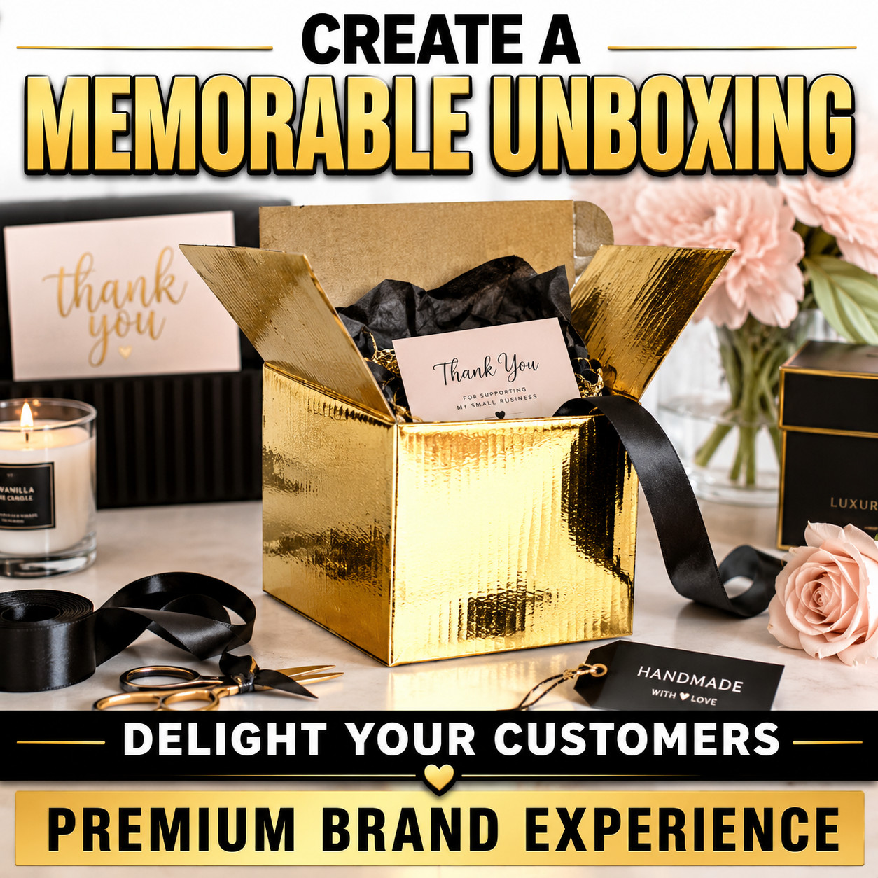 4x4x4 Metallic Gold Designer Boxes Gift Packaging Boutique Shipping Boxes