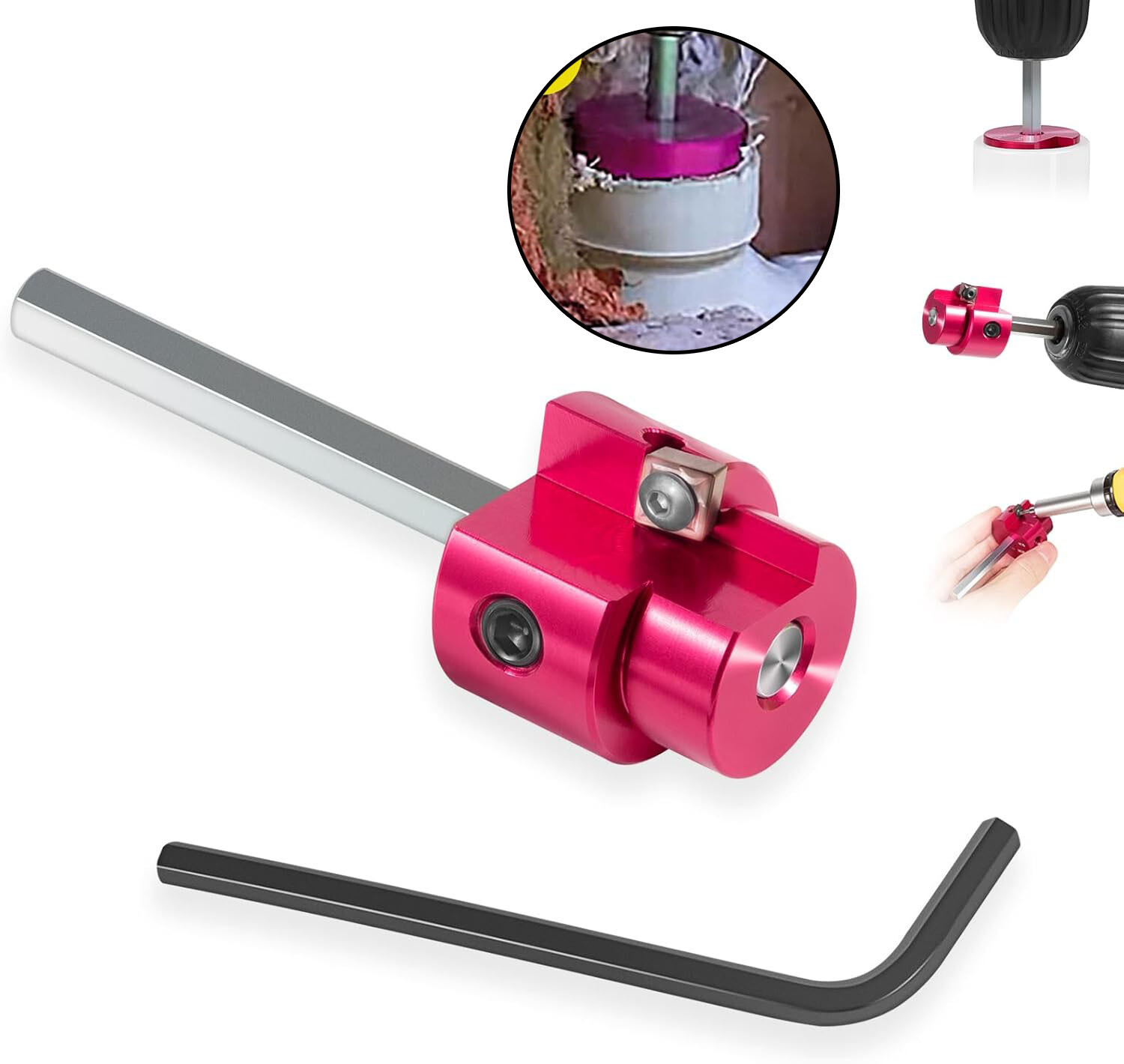 3/4-Inch PVC Fitting Saver w 1/4″ Hex Shaft 3/4″ Head Fit Standard 1/2″ drills