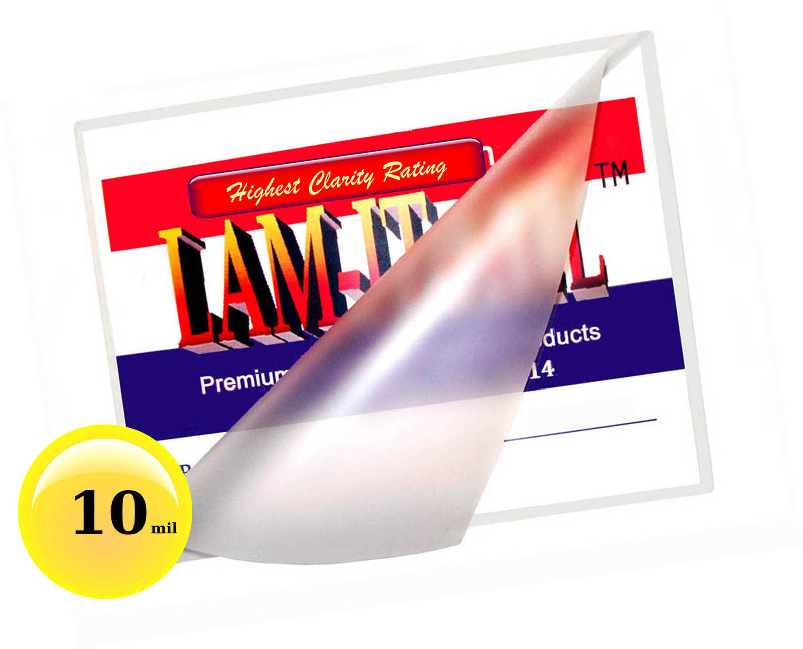 LAM-IT-ALL Hot Laminating Pouches 2-1/2 x 3-7/8 Key Card size [500/pack] 10 Mil